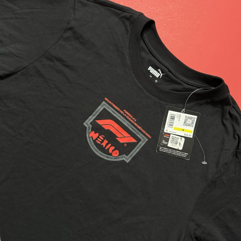 New Puma Shirt Official Formula 1 F1 Mexico City Racing Men Black Size Medium
